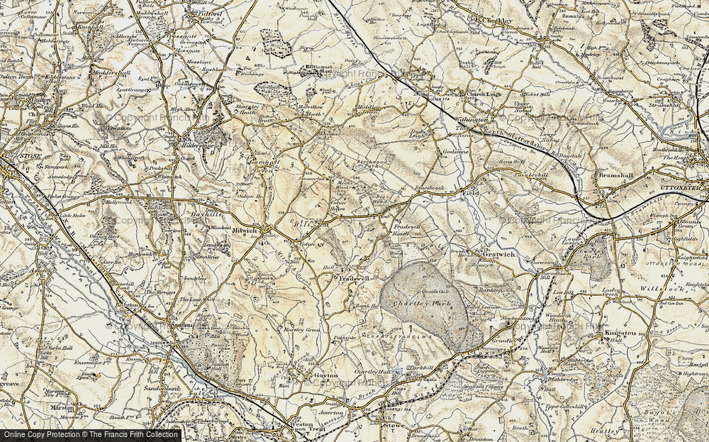 Old Map of Coton Hayes, 1902 in 1902
