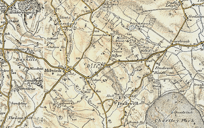 Old map of Coton Hill in 1902