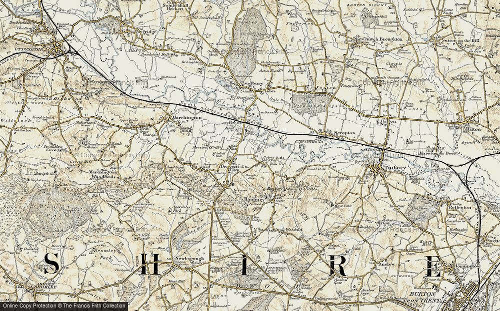 Old Map of Coton in the Clay, 1902 in 1902