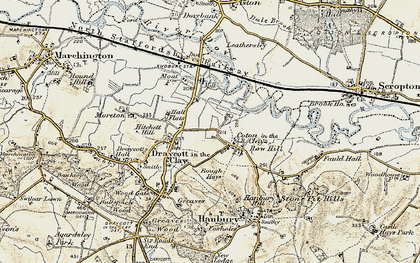 Old map of Coton in the Clay in 1902