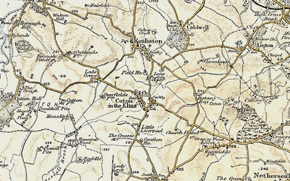 Old Map Derbyshire 1901: 59-SE Coton in the Elms N 