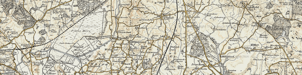 Old map of Cotonwood in 1902