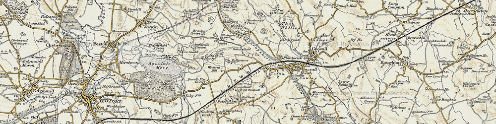 Old map of Cotonwood in 1902