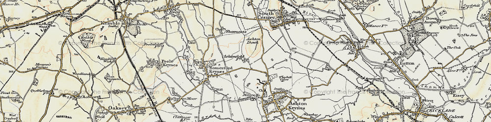 Old map of Cotswold Community in 1898-1899