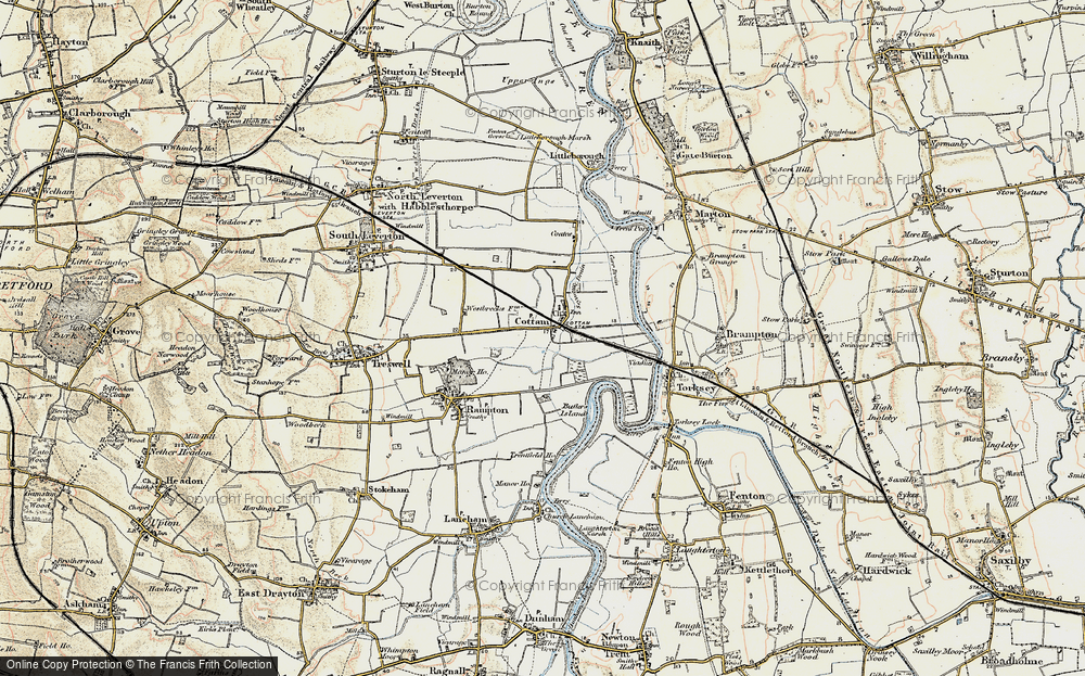 Old Map of Cottam, 1902-1903 in 1902-1903
