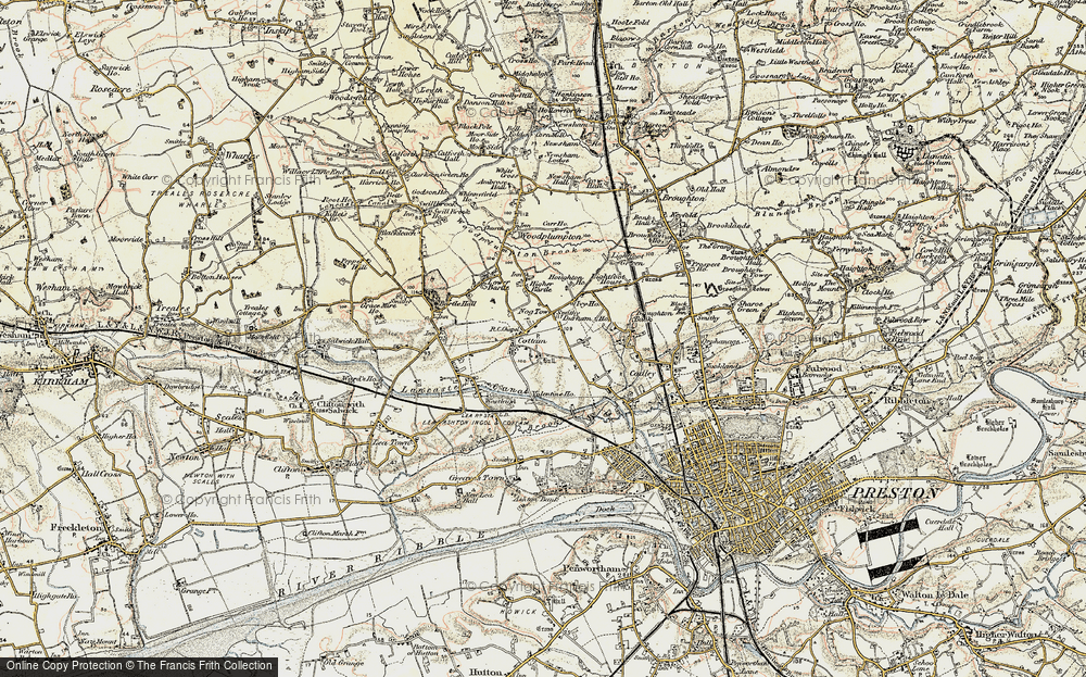 Old Map of Cottam, 1903 in 1903