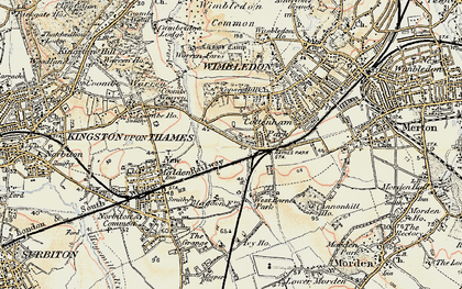 Old map of Cottenham Park in 1897-1909