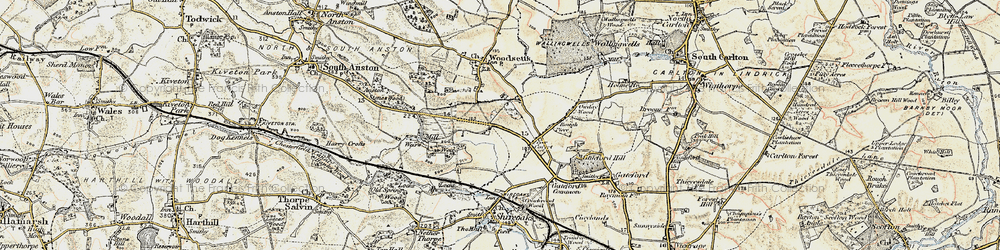Old map of Cotterhill Woods in 1902-1903