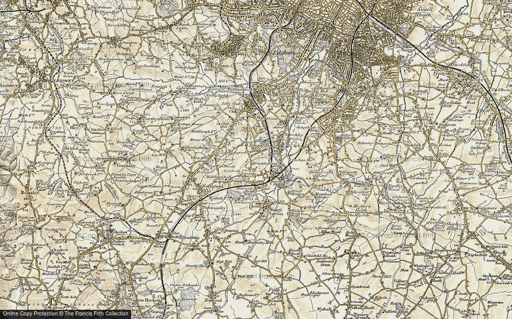 Old Map of Cotteridge, 1901-1902 in 1901-1902