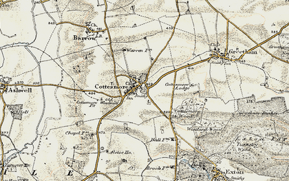 Old map of Cottesmore in 1901-1903