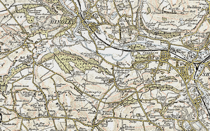 Old map of Cottingley in 1903-1904