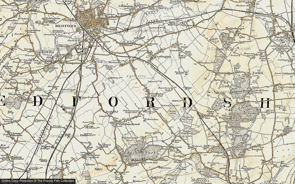Old Map of Cotton End, 1898-1901 in 1898-1901