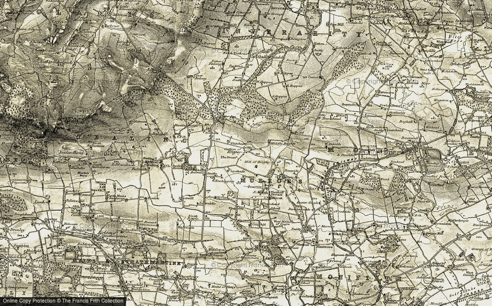 Old Map of Cotton of Brighty, 1907-1908 in 1907-1908