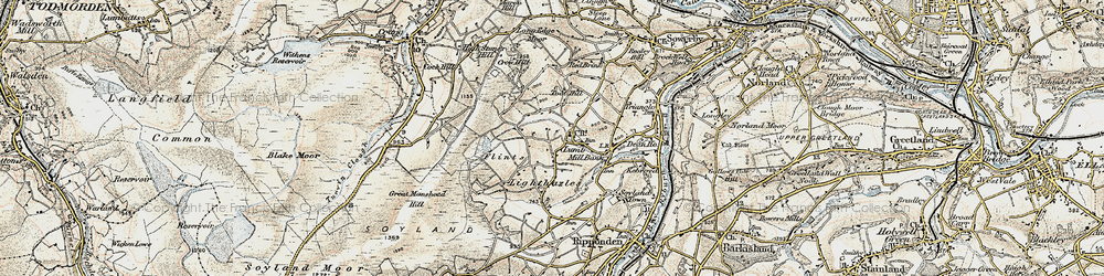Old map of Toot Hill in 1903