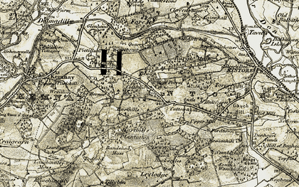 Old map of Woodhead in 1909-1910