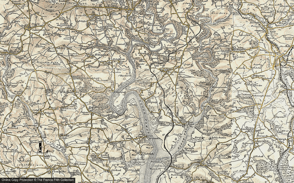 Old Map of Historic Map covering Braunder in 1899-1900
