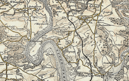 Old map of Braunder in 1899-1900