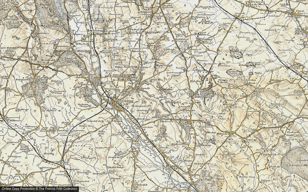 Old Map of Cotwalton, 1902 in 1902