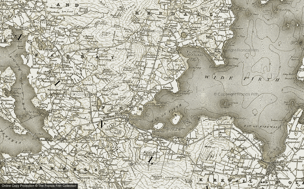Old Map of Historic Map covering Barm in 1911-1912