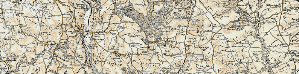 Old map of Trevego in 1900