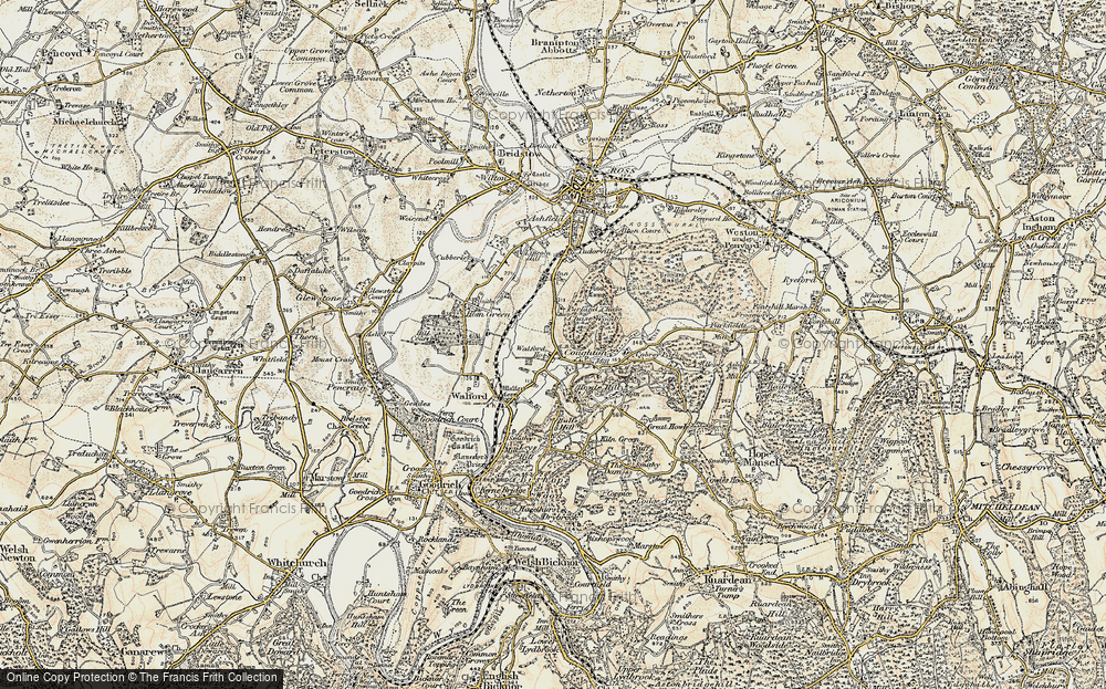 Old Map of Coughton, 1899-1900 in 1899-1900