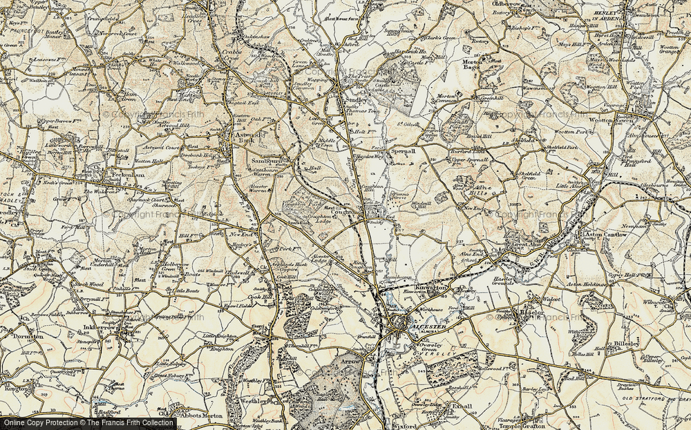 Old Map of Coughton, 1899-1902 in 1899-1902