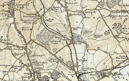 Old map of Alcester Lodge in 1899-1902