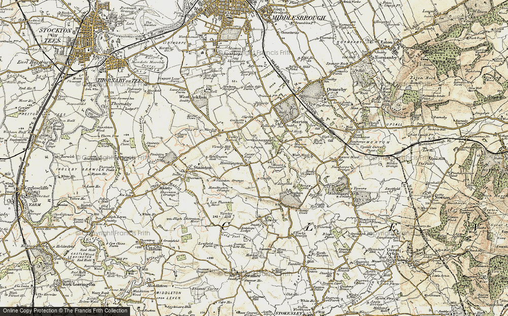 Old Map of Coulby Newham, 1903-1904 in 1903-1904