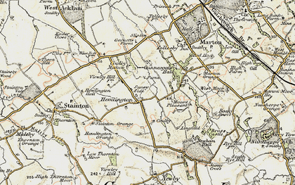 Old map of Coulby Newham in 1903-1904