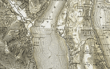 Old map of Coulport in 1905-1907