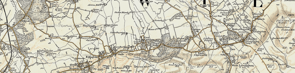 Old map of Coulston in 1898-1899