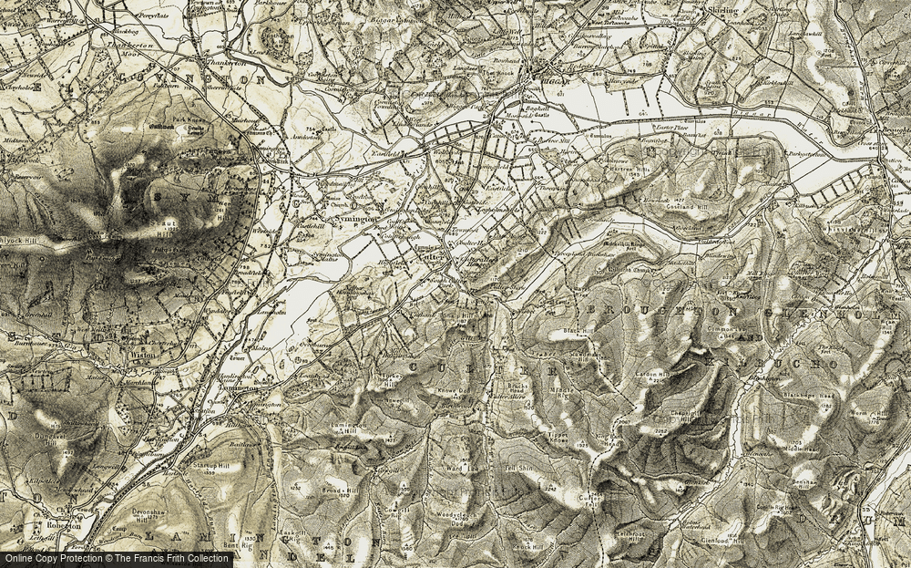 Old Map of Historic Map covering Birthwood in 1904-1905