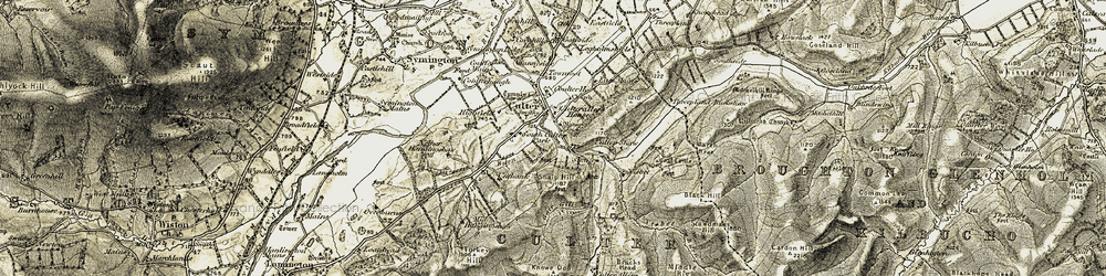 Old map of Coulter in 1904-1905