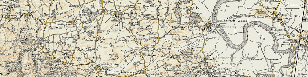 Old map of Coultings in 1898-1900