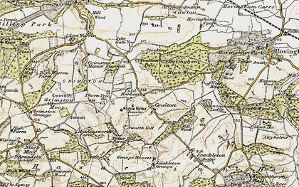 Old map of Coulton in 1903-1904