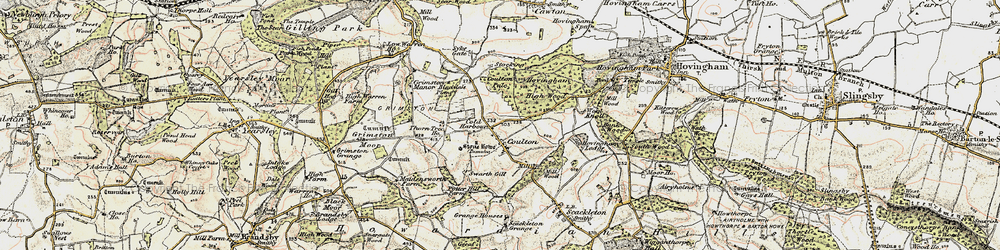Old map of Coulton in 1903-1904