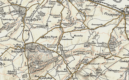 Old map of Coundmoor in 1902
