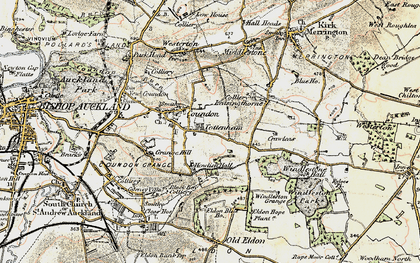 Old map of Coundon in 1903-1904