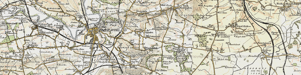Old map of Coundon in 1903-1904