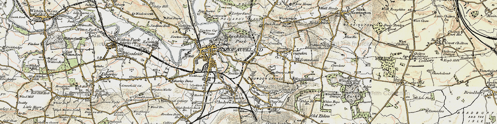 Old map of Coundongate in 1903-1904