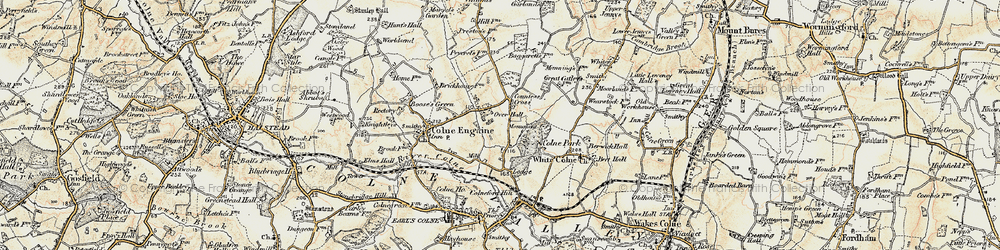 Old map of Countess Cross in 1898-1899