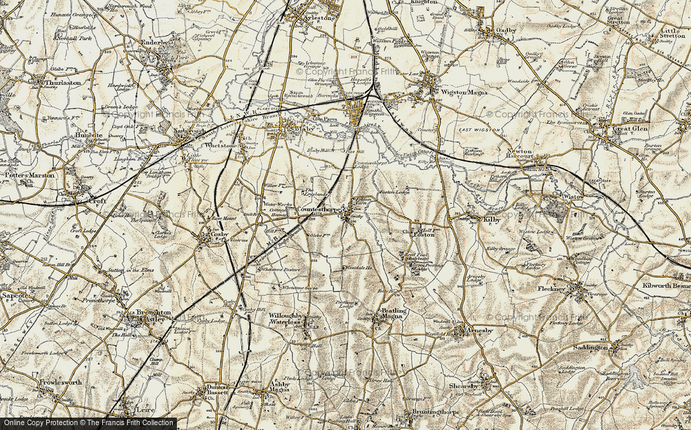 Old Map of Countesthorpe, 1901-1903 in 1901-1903