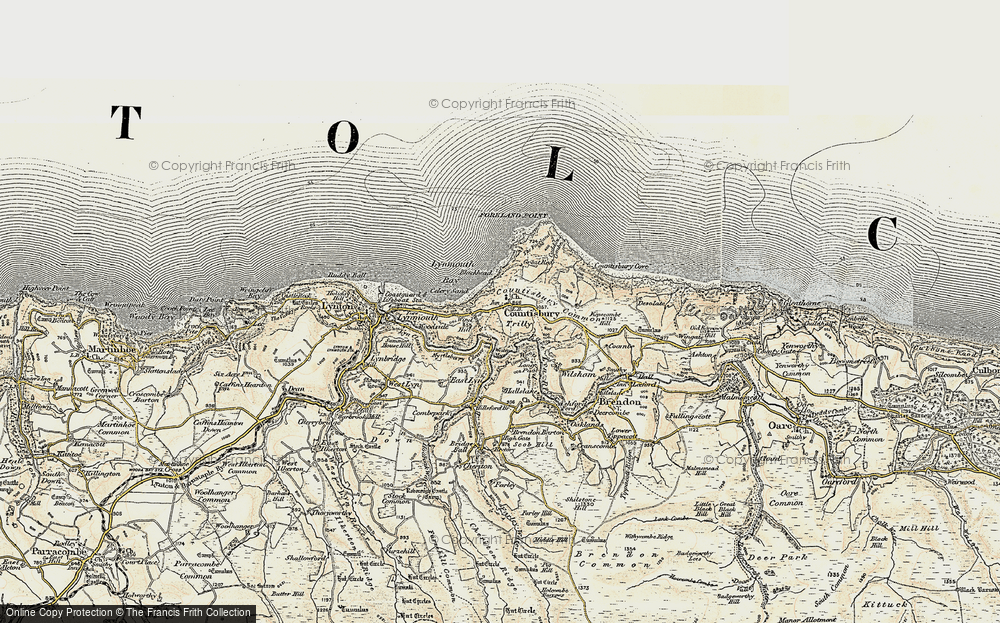 Old Map of Countisbury, 1900 in 1900