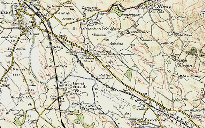 Old map of Coupland in 1903-1904