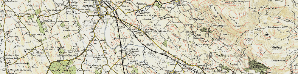 Old map of Coupland in 1903-1904