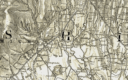 Old map of Courance in 1901-1905