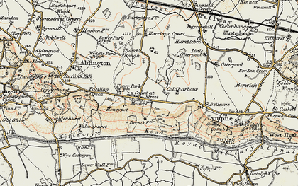Old map of Aldergate Wood in 1898