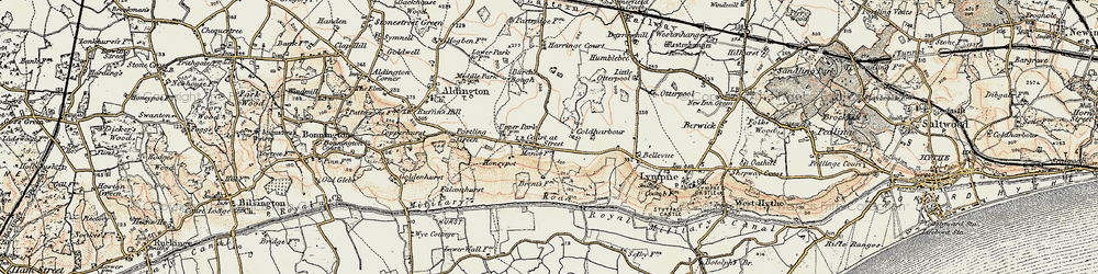 Old map of Aldergate Wood in 1898
