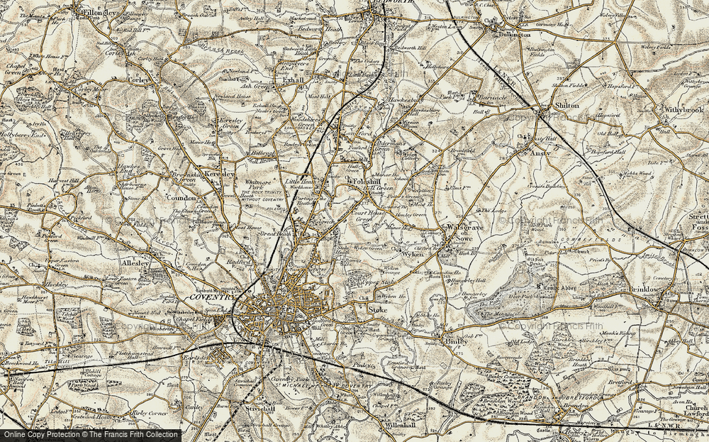 Old Map of Court House Green, 1901-1902 in 1901-1902