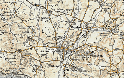 Old map of Court Orchard in 1899